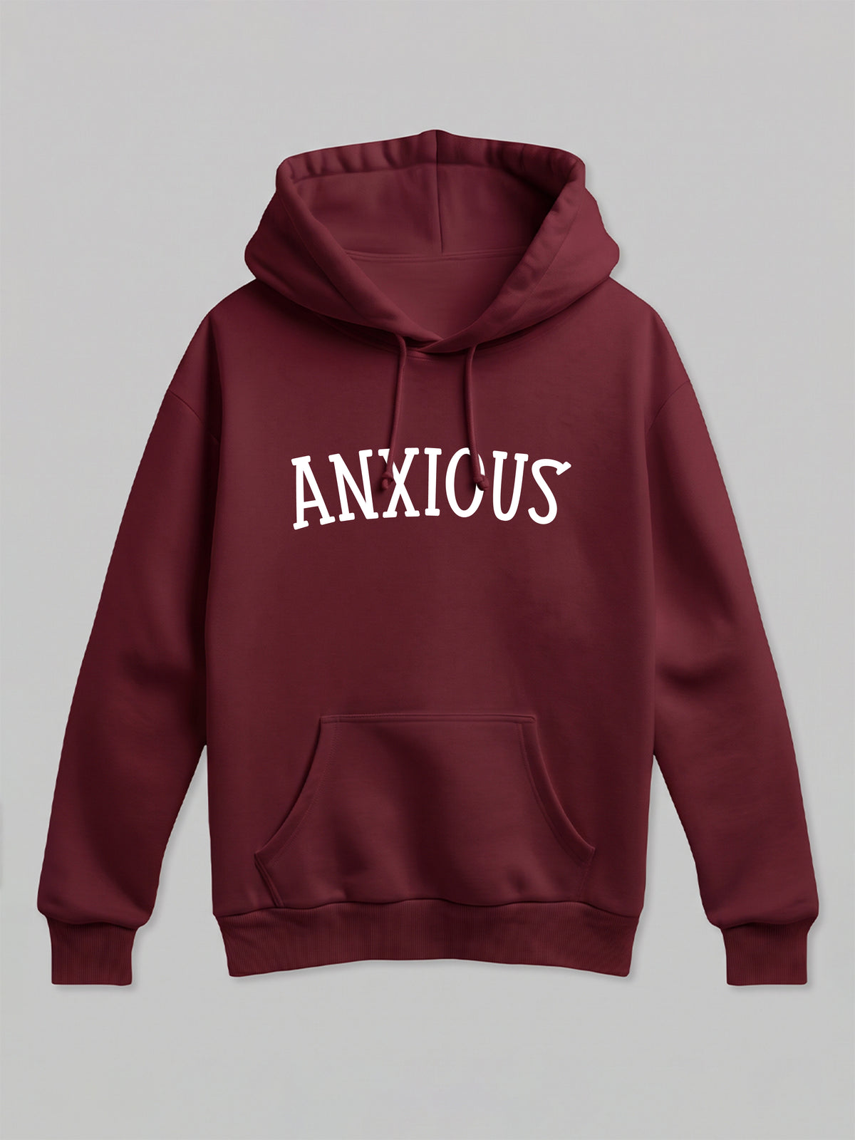 Maroon Anxious Hoodie - I